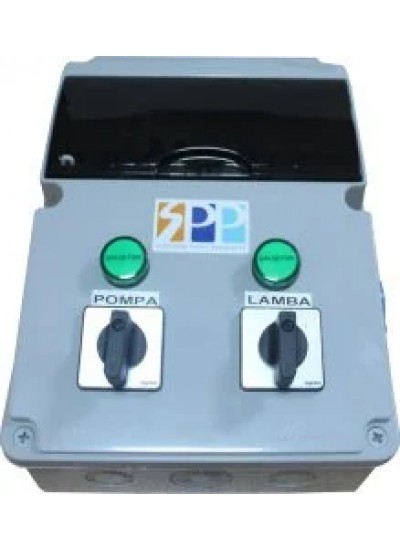 1 Grup Pompa-1 Grup Lamba (10 adet lamba) Monofaze Elektrik Kumanda Panosu