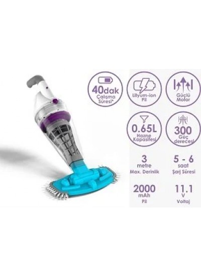 Telsa 50 Kablosuz Akülü Havuz Süpürgesi